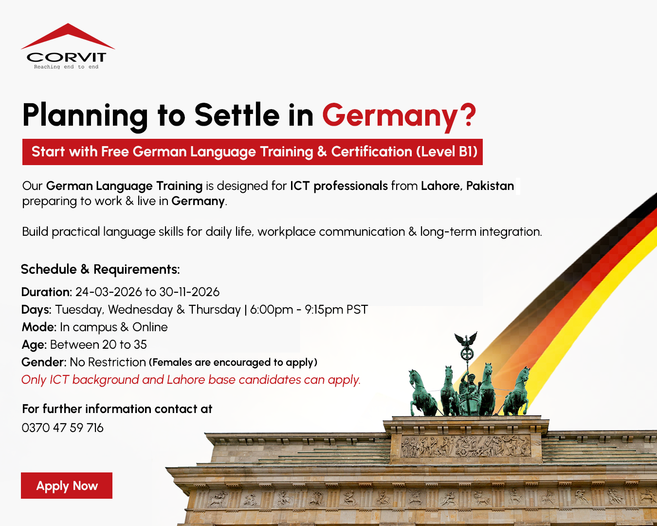 German Language Training Post web